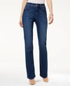 STYLE & CO PETITE TUMMY-CONTROL STRAIGHT-LEG JEANS, PETITE & PETITE SHORT, CREATED FOR MACY'S