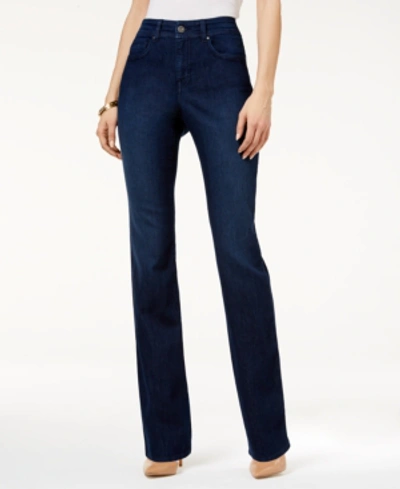 Style & Co Petite Tummy-control Straight-leg Jeans, Petite & Petite Short, Created For Macy's In Caneel