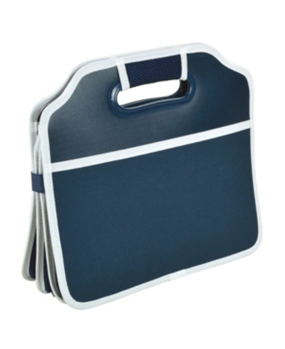 Picnic At Ascot Original 3 Section Folding Trunk, Tailgate, Shopping Organizer In Navy