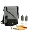 Picnic At Ascot Bordeaux Insulated Wine And Cheese Tote - Glass Wine Glasses In White