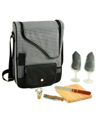 Picnic At Ascot Bordeaux Insulated Wine And Cheese Tote - Glass Wine Glasses In White