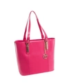 Mcklein Savarna Ladies Tote With Tablet Pocket In Fuchsia