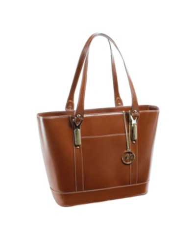 Mcklein Arya Ladies Tote With Tablet Pocket In Brown