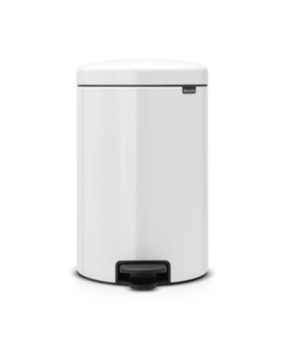 Brabantia Step Trash Can Newicon, 5.3 Gallon In White