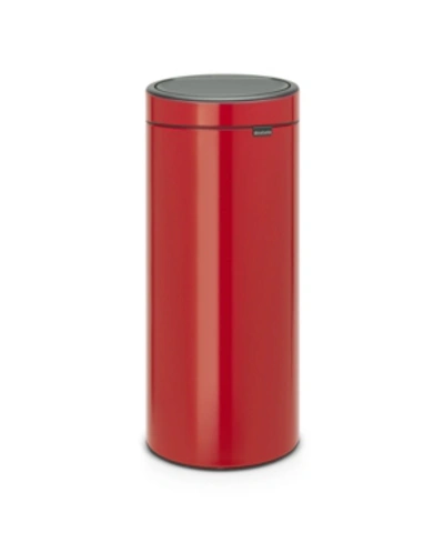 Brabantia Touch Top Can, 8 Gallon In Red
