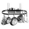 Range Kleen Black Enamel Oval Ceiling Pot Rack In Black