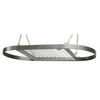 Range Kleen Grey Hammered Oval Ceiling Pot Rack In Grey