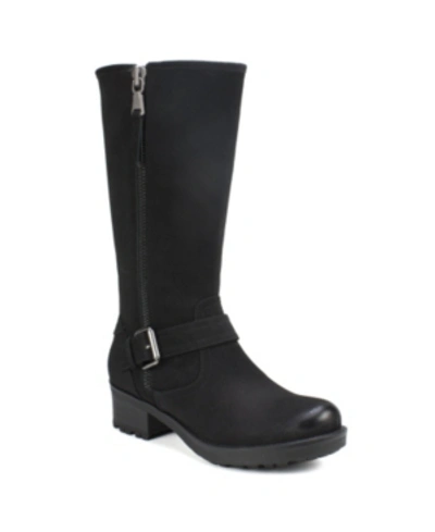 White Mountain Backbeat Regular Tall Boots Women's Shoes In Black