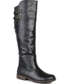 Journee Collection Tori Womens Faux Leather Wide Calf Knee-high Boots In Black