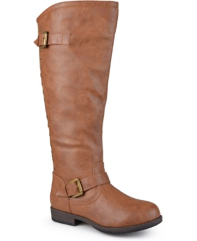 JOURNEE COLLECTION WOMEN'S SPOKANE EXTRA WIDE CALF KNEE HIGH RIDING BOOTS