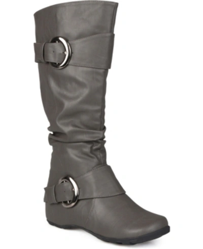 Journee Collection Journee Women's Extra Wide Calf Paris Boot In Gray