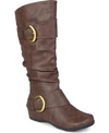 Journee Collection Journee Women's Extra Wide Calf Paris Boot In Brown