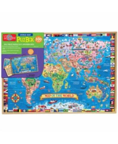 T.s. Shure 500 Piece Map Of The World Wooden Puzzle