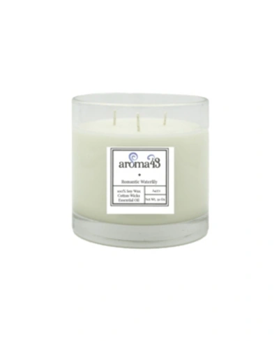 Aroma43 Romantic Waterlily Large 3 Wick Luxury Candle In Multi