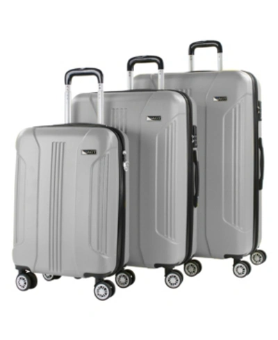 American Green Travel Denali S. 3-pc. Anti-theft Hardside Luggage Set In Silver