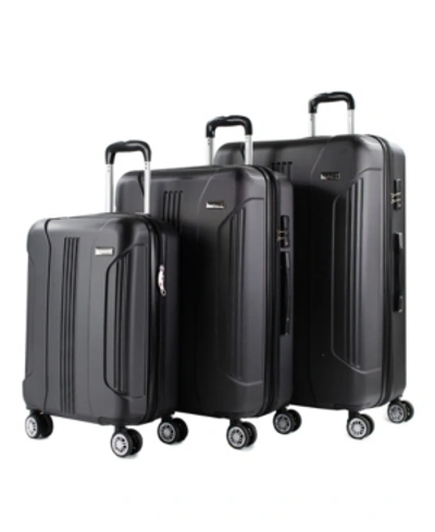 American Green Travel Denali S. 3-pc. Anti-theft Hardside Luggage Set In Black