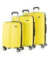 American Green Travel Denali S. 3-pc. Anti-theft Hardside Luggage Set In Yellow