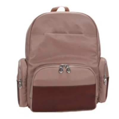 Mcklein Cumberland, 17" Dual Compartment Laptop Backpack In Khaki