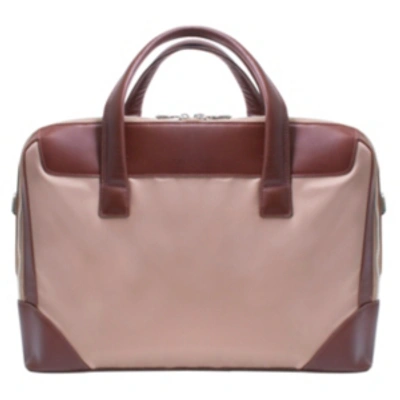 Mcklein Harpswell, 17" Dual Compartment Laptop Briefcase In Khaki
