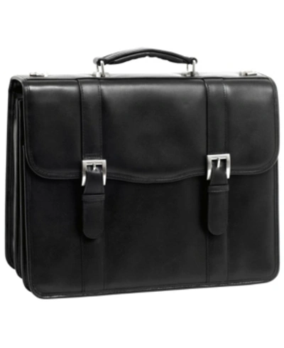 Mcklein Flournoy, 15" Double Compartment Laptop Briefcase In Black