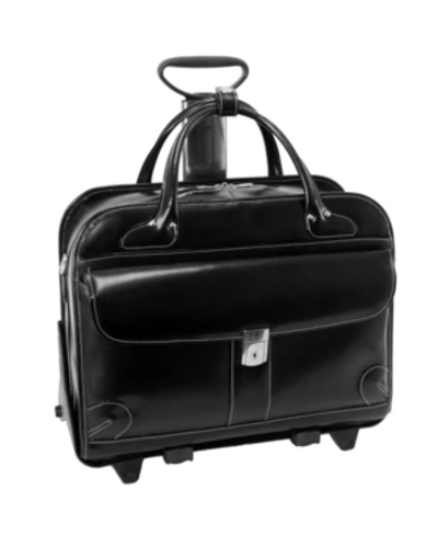 Mcklein Lakewood, 15" Fly-through Checkpoint-friendly Ladies Laptop Briefcase In Black