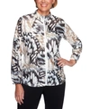 ALFRED DUNNER PETITE CLASSICS PRINTED JACKET