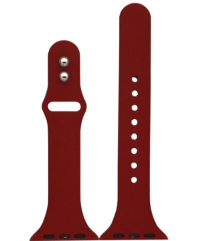 Nimitec Slim Style Silicone Apple Watch Replacement Band In Burgundy