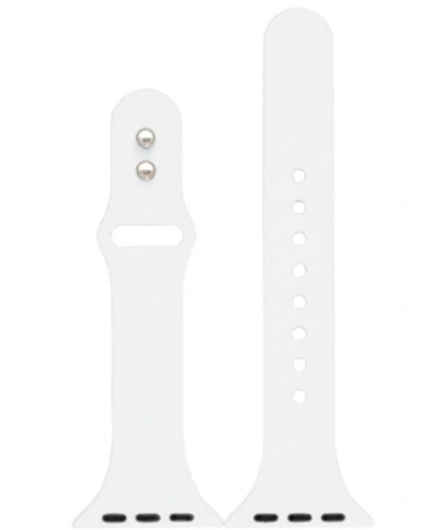 Nimitec Slim Style Silicone Apple Watch Replacement Band In White