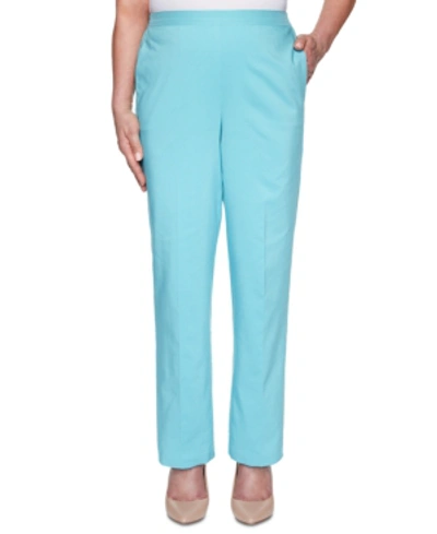 Alfred Dunner Petite Classics Pull-on Medium Pants In Dove Blue