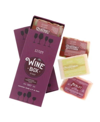 Rinse Bath & Body Co. Box Of Wine Soaps, 3 Bars In Purple