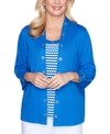 ALFRED DUNNER PETITE LOOK ON THE BRIGHT SIDE LAYERED-LOOK TOP