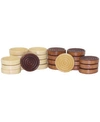 Worldwise Imports Set Of 24 Stackable Wood Grooved Checkers In No Color