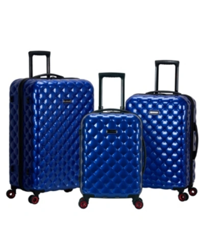 Rockland Quilt 3-pc. Hardside Luggage Set In Blue