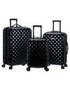 Rockland Quilt 3-pc. Hardside Luggage Set In Black