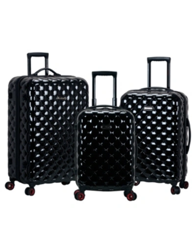Rockland Quilt 3-pc. Hardside Luggage Set In Black