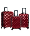 Rockland Quilt 3-pc. Hardside Luggage Set In Red