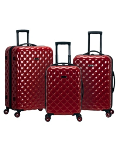 Rockland Quilt 3-pc. Hardside Luggage Set In Red