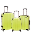Rockland Sonic 3-pc. Hardside Luggage Set In Lime