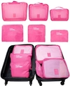 Miami Carryon Set Of 6 Neon Packing Cubes, Traveler's Luggage Organizer In Pink