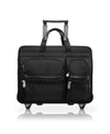Mcklein Clinton, 17" Patented Detachable -wheeled Laptop Briefcase In Black