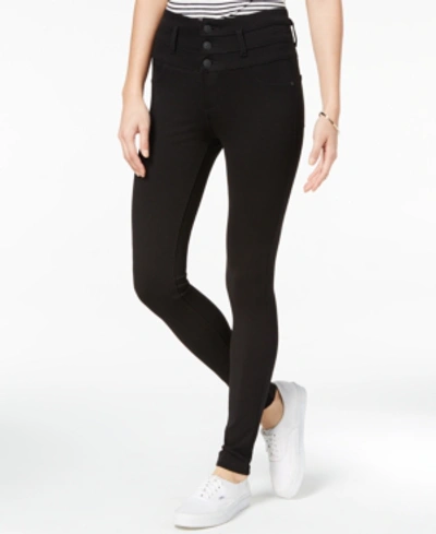 Celebrity Pink Juniors' High-waist Skinny Ponte Pants In Black