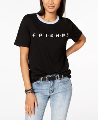 Love Tribe Juniors' Friends Graphic T-shirt In Black