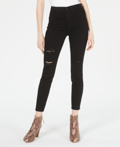 Celebrity Pink Juniors' High-rise Distressed Curvy Skinny Jeans In Janda