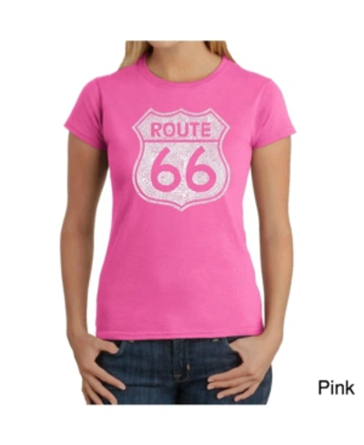 La Pop Art Women's Word Art T-shirt In Pink