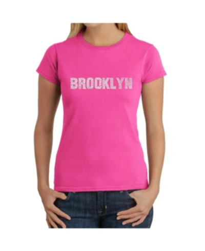 La Pop Art Women's Word Art T-shirt In Pink