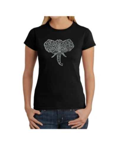 La Pop Art Women's Word Art T-shirt In Black