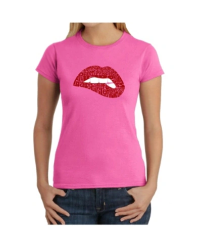 La Pop Art Women's Word Art T-shirt In Pink