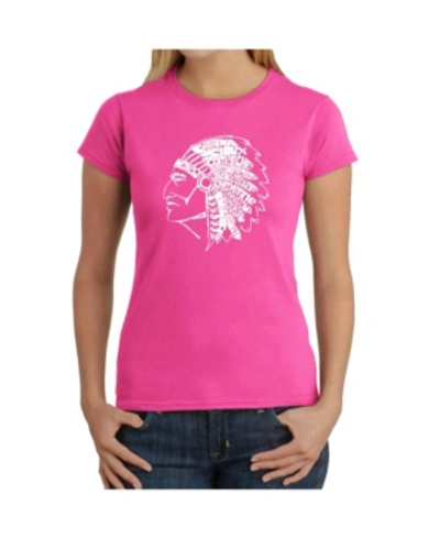 La Pop Art Women's Word Art T-shirt In Pink