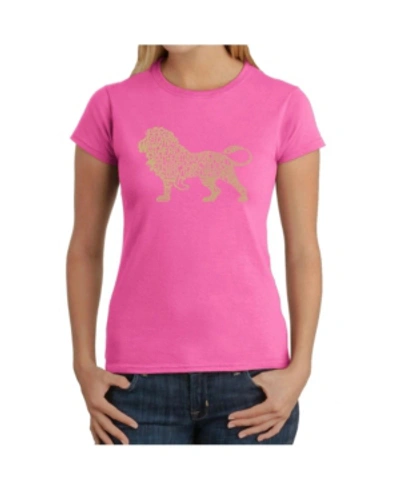 La Pop Art Women's Word Art T-shirt In Pink