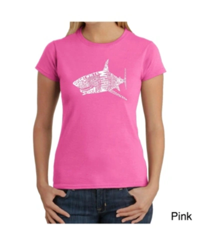 La Pop Art Women's Word Art T-shirt In Pink